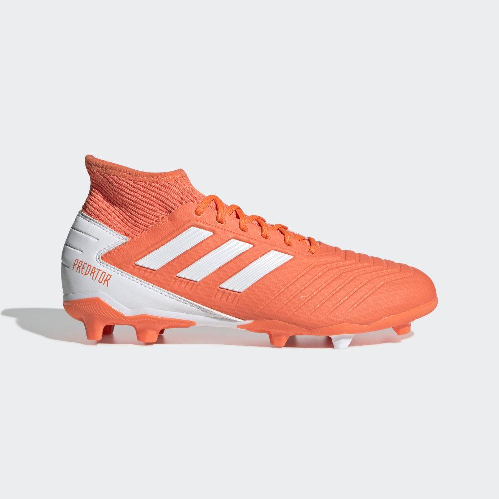 Ghete Fotbal Adidas Predator 19.3 Firm Ground Dama Romania - Corai/Albi/Roz G25819